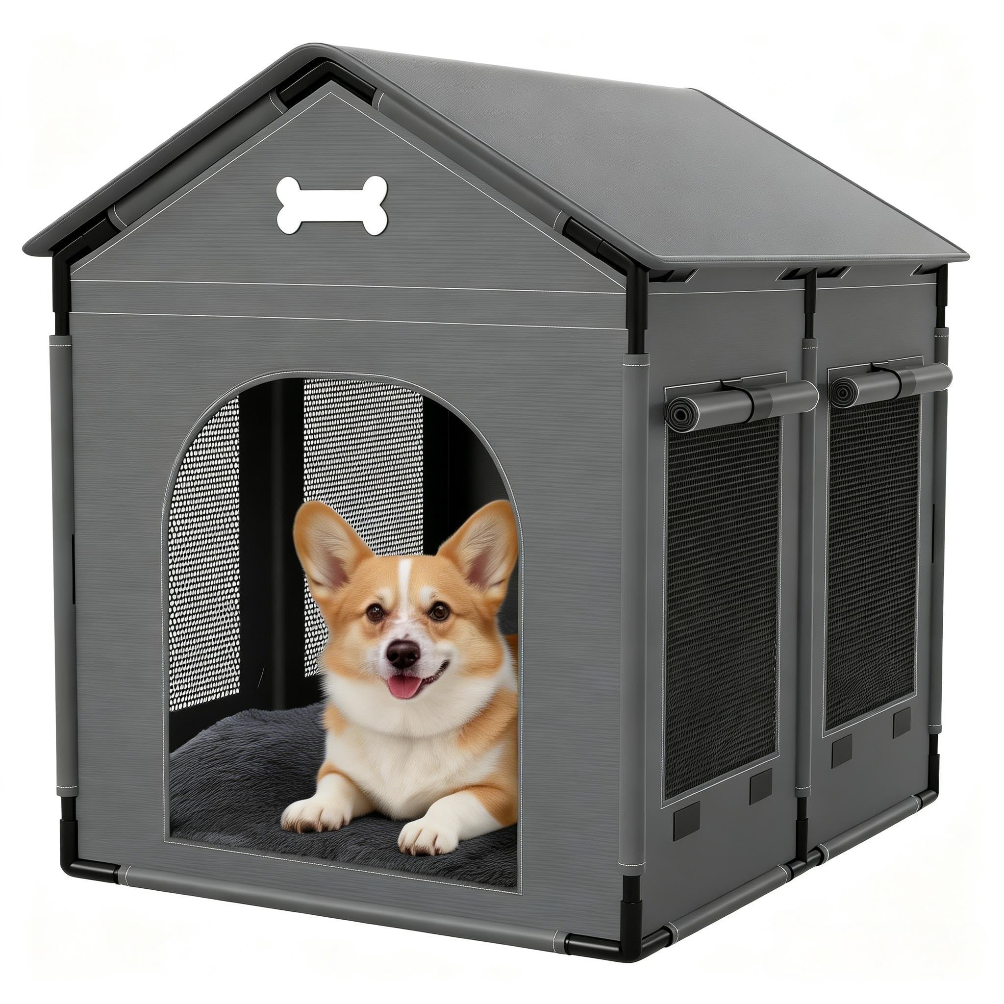 Dog House Indoor, XLarge Doghouse Soft with Frame, Waterproof Pet